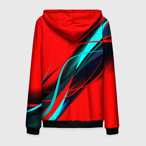 Мужская толстовка на молнии Rainbow six геометрия полосы / 3D-Черный – фото 2