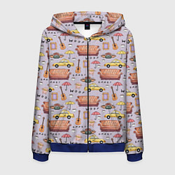 Мужская толстовка на молнии Друзья - паттерн