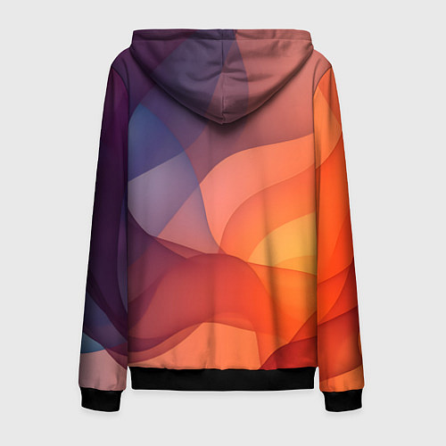 Мужская толстовка на молнии Летящая вуаль / 3D-Черный – фото 2