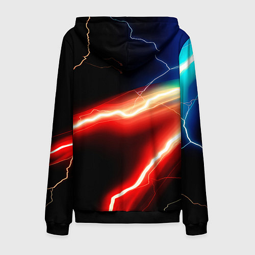 Мужская толстовка на молнии Lightning light / 3D-Черный – фото 2