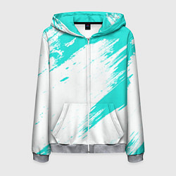Мужская толстовка на молнии Color white light blue