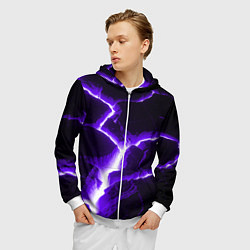 Толстовка 3D на молнии мужская The rift, цвет: 3D-белый — фото 2