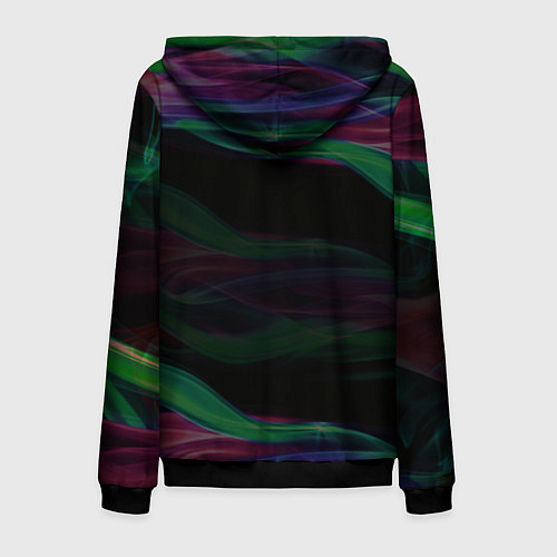 Мужская толстовка на молнии Космонавт неоновая дымка / 3D-Черный – фото 2