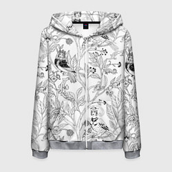 Мужская толстовка на молнии Птицы Сирин