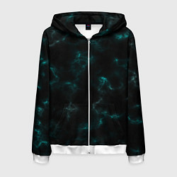 Мужская толстовка на молнии Color black turquoise