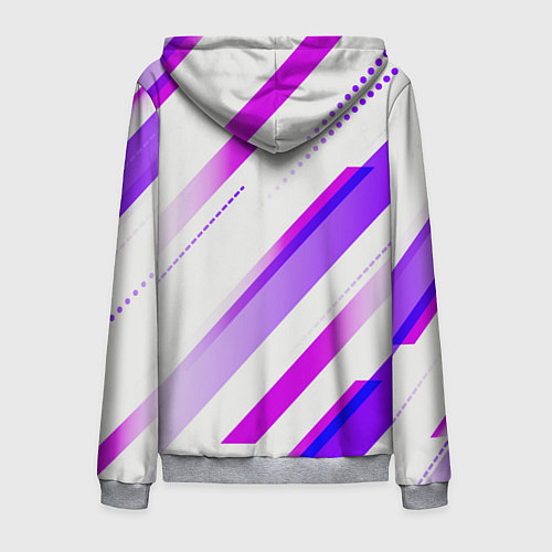 Мужская толстовка на молнии Color white pink / 3D-Меланж – фото 2