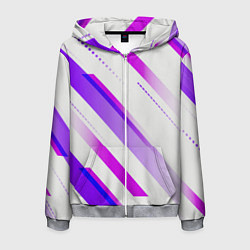 Мужская толстовка на молнии Color white pink