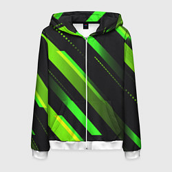 Мужская толстовка на молнии Color black green