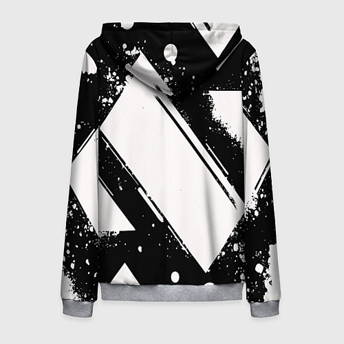 Мужская толстовка на молнии Color black white / 3D-Меланж – фото 2