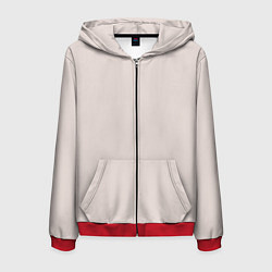 Толстовка 3D на молнии мужская Светлый оттенок цвета года 2025 Пантон, цвет: 3D-красный