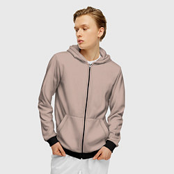Толстовка 3D на молнии мужская Светлый оттенок цвета года 2025 от Пантон, цвет: 3D-черный — фото 2