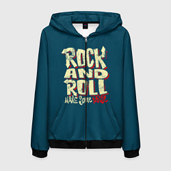 Мужская толстовка на молнии Рок н ролл шум