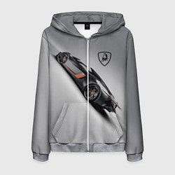 Мужская толстовка на молнии Lamborghini - racing car