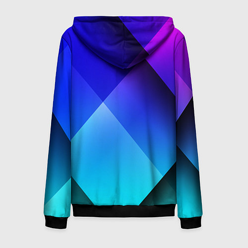 Мужская толстовка на молнии Color blue / 3D-Черный – фото 2