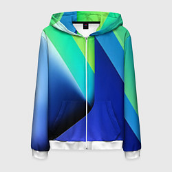 Мужская толстовка на молнии Color blue green