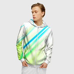 Толстовка 3D на молнии мужская Multicolored, цвет: 3D-белый — фото 2