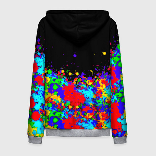 Мужская толстовка на молнии Payday2 неоновые краски / 3D-Меланж – фото 2