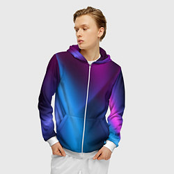 Толстовка 3D на молнии мужская Multicoloured, цвет: 3D-белый — фото 2