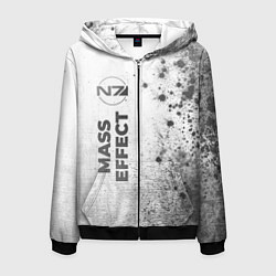Мужская толстовка на молнии Mass Effect - white gradient по-вертикали