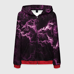 Мужская толстовка на молнии Lightning pink glow