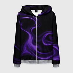 Толстовка 3D на молнии мужская The color is purple, цвет: 3D-меланж