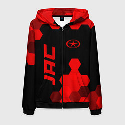 Мужская толстовка на молнии JAC - red gradient вертикально