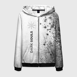 Толстовка 3D на молнии мужская Dark Souls - white gradient по-вертикали, цвет: 3D-черный