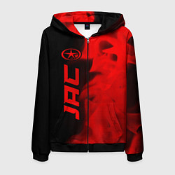 Мужская толстовка на молнии JAC - red gradient по-вертикали