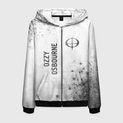Мужская толстовка на молнии Ozzy Osbourne - white gradient вертикально