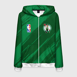 Толстовка 3D на молнии мужская Boston Celtics NBA basketball, цвет: 3D-белый