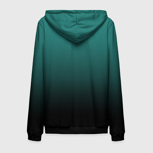 Мужская толстовка на молнии Анахайм Дакс - зеленый градиент / 3D-Черный – фото 2