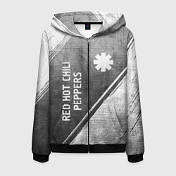 Мужская толстовка на молнии Red Hot Chili Peppers - grey gradient вертикально