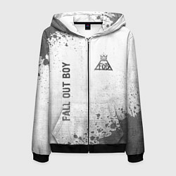 Мужская толстовка на молнии Fall Out Boy - white gradient вертикально