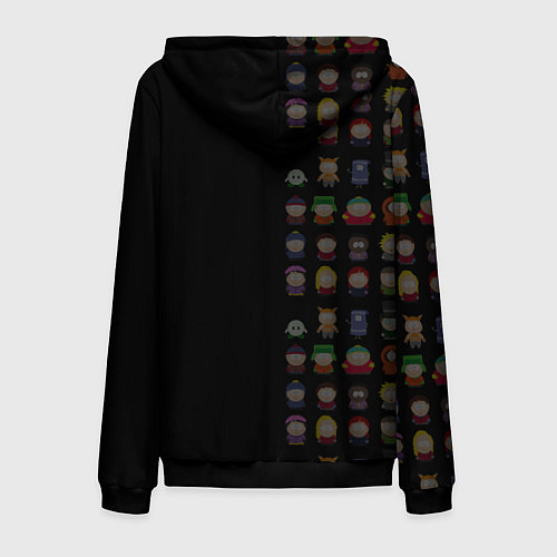 Мужская толстовка на молнии Южного парка Кенни / 3D-Черный – фото 2
