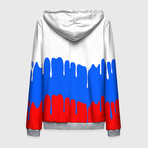 Мужская толстовка на молнии Патриот - флаг / 3D-Меланж – фото 2