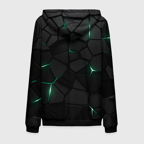 Мужская толстовка на молнии Миннесота Уайлд - плиты с подсветкой / 3D-Черный – фото 2