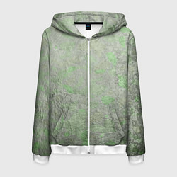 Мужская толстовка на молнии Абстракция - green wall covered with moss