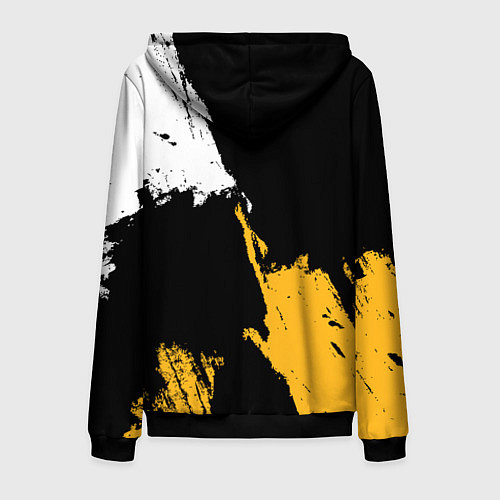 Мужская толстовка на молнии Питтсбург Пингвинз - брызги / 3D-Черный – фото 2