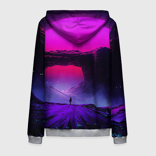 Мужская толстовка на молнии A Journey on the planet / 3D-Меланж – фото 2
