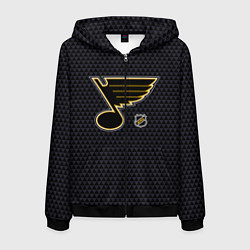 Мужская толстовка на молнии Сент Луис Блюз - черные треугольники