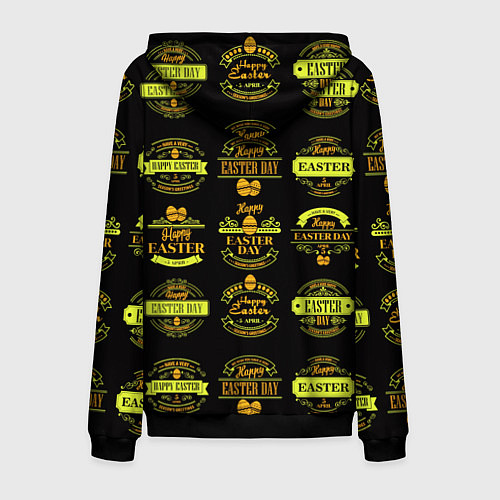 Мужская толстовка на молнии Easter holidays / 3D-Черный – фото 2