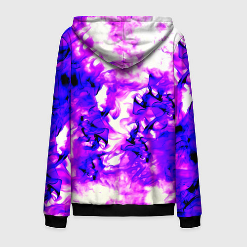 Мужская толстовка на молнии Doom неоновый огонь лого / 3D-Черный – фото 2