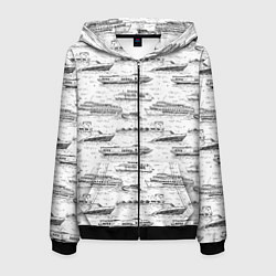 Мужская толстовка на молнии Корабли на Неве