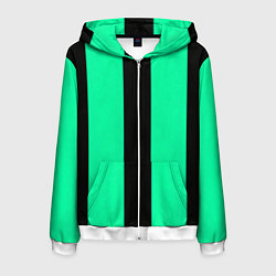 Мужская толстовка на молнии Color turquoise black line