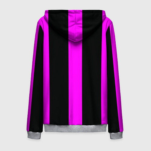 Мужская толстовка на молнии Color black pink lines / 3D-Меланж – фото 2