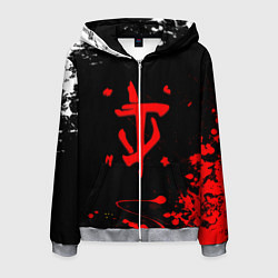 Мужская толстовка на молнии Doom краски всплеск