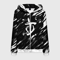 Мужская толстовка на молнии Doom штрихи красок