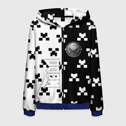 Мужская толстовка на молнии Doom x minecraft pattern