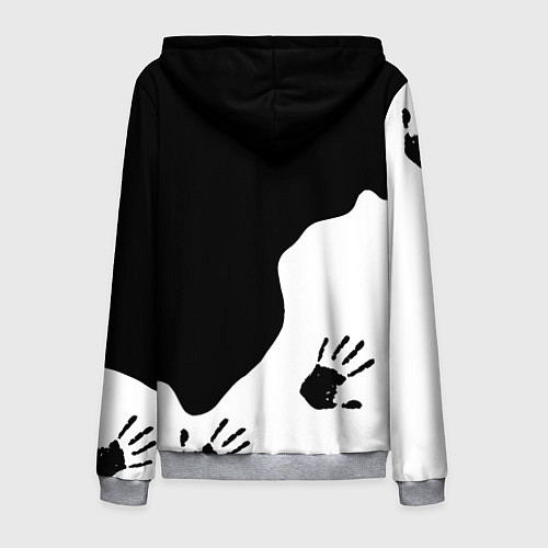 Мужская толстовка на молнии Doom отпечатки демона / 3D-Меланж – фото 2