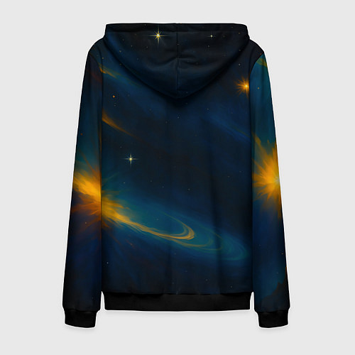 Мужская толстовка на молнии Пространство Вселенной / 3D-Черный – фото 2